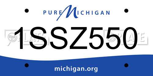 1SSZ550 Michigan License Plate