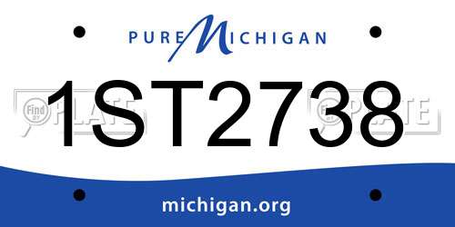 1ST2738 Michigan License Plate