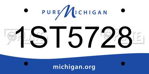 1ST5728 Michigan License Plate