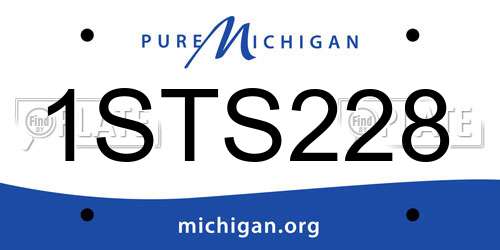 1STS228 Michigan License Plate