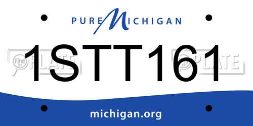 1STT161 Michigan License Plate