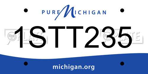 1STT235 Michigan License Plate