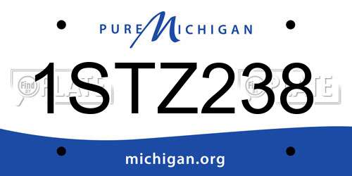 1STZ238 Michigan License Plate
