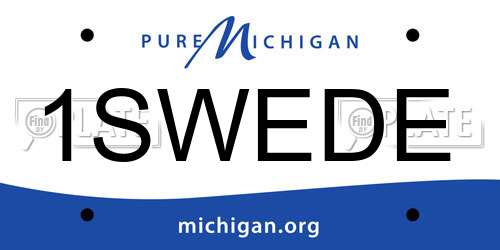 1SWEDE Michigan License Plate