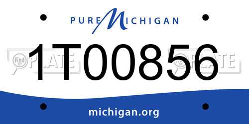 1T00856 Michigan License Plate
