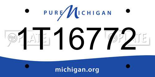 1T16772 Michigan License Plate