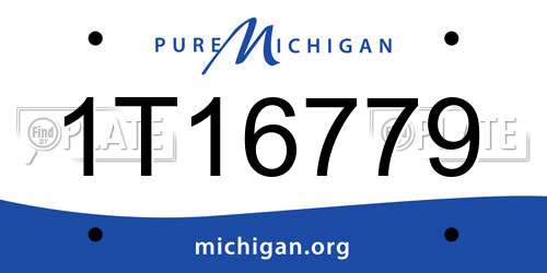 1T16779 Michigan License Plate