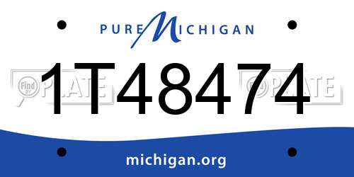 1T48474 Michigan License Plate