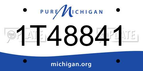 1T48841 Michigan License Plate