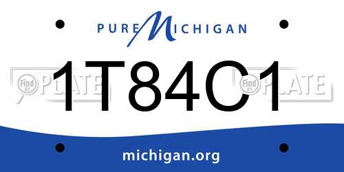 1T84C1 Michigan License Plate