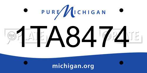 1TA8474 Michigan License Plate