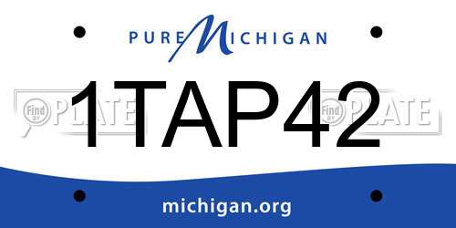 1TAP42 Michigan License Plate