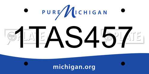 1TAS457 Michigan License Plate