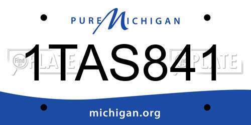 1TAS841 Michigan License Plate