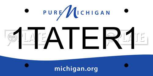 1TATER1 Michigan License Plate