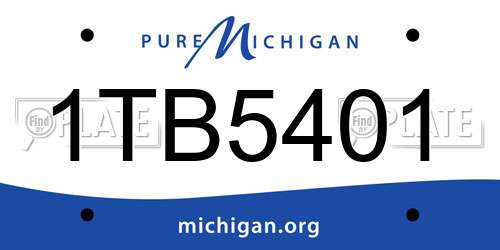 1TB5401 Michigan License Plate