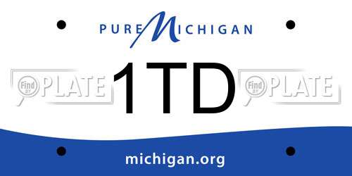 1TD Michigan License Plate