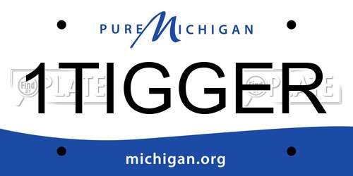 1TIGGER Michigan License Plate