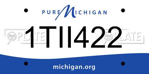 1TII422 Michigan License Plate