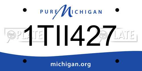 1TII427 Michigan License Plate