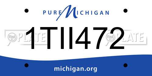 1TII472 Michigan License Plate