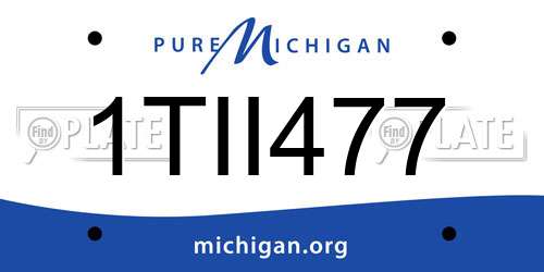 1TII477 Michigan License Plate