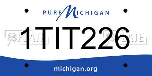 1TIT226 Michigan License Plate