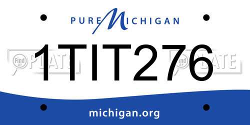 1TIT276 Michigan License Plate