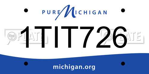 1TIT726 Michigan License Plate
