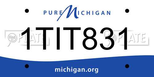 1TIT831 Michigan License Plate