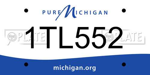 1TL552 Michigan License Plate