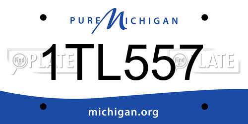 1TL557 Michigan License Plate