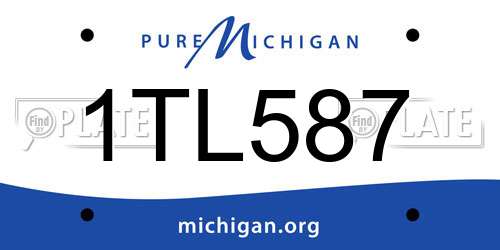 1TL587 Michigan License Plate