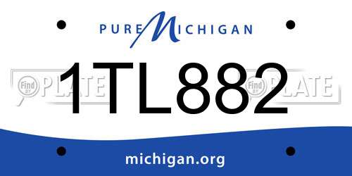 1TL882 Michigan License Plate