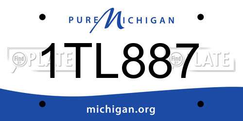 1TL887 Michigan License Plate