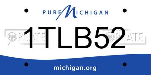 1TLB52 Michigan License Plate