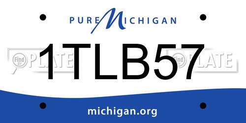 1TLB57 Michigan License Plate