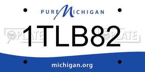 1TLB82 Michigan License Plate