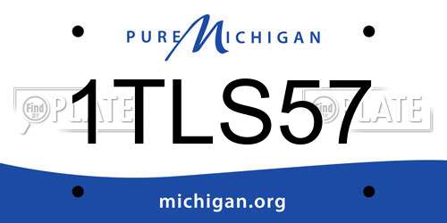 1TLS57 Michigan License Plate
