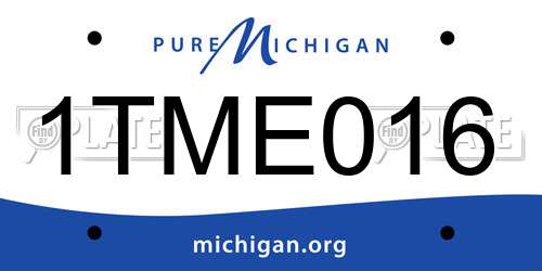 1TME016 Michigan License Plate