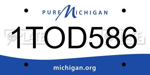 1TOD586 Michigan License Plate