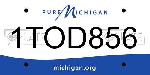 1TOD856 Michigan License Plate