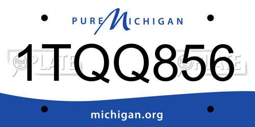 1TQQ856 Michigan License Plate