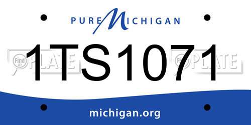 1TS1071 Michigan License Plate
