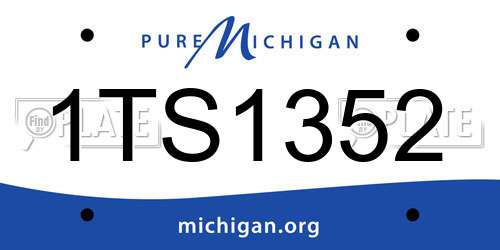 1TS1352 Michigan License Plate