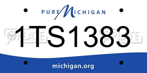 1TS1383 Michigan License Plate