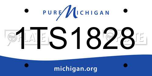 1TS1828 Michigan License Plate