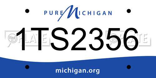 1TS2356 Michigan License Plate