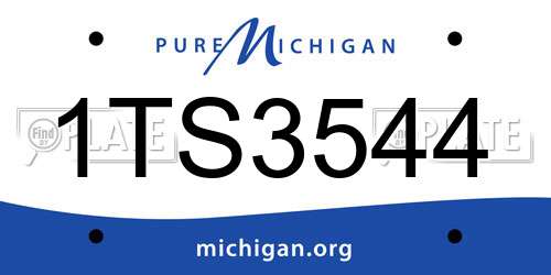 1TS3544 Michigan License Plate