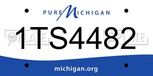 1TS4482 Michigan License Plate